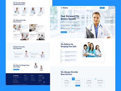 Medico - Medical website template clinic corona coronavirus covid covid 19 doctor doctor landing page health healthcare home page hospital hospital landing page landing page medical website medicine pandemic patient uiux virus web design