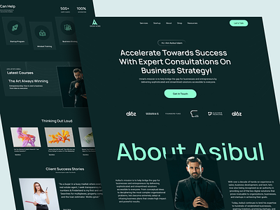 Business Advisor Landing Page advisor agency website business colorful company company website consultancy consultant consuting corporate finance financial advisor investment landing page minimalist services startup website uiux website