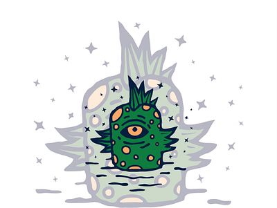 J-Dawg's Swamp Creature beer design illustration illustrator vector