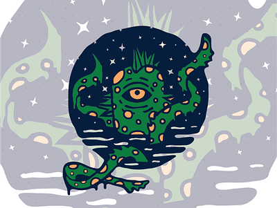 J-Dawg's Swamp Creature (Take Two) beer creature design ilustrator swamp vector
