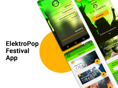 festival de musique app application architecture information branding design ecologie flat icon illustration illustrator mobile responsive design typography ui ux