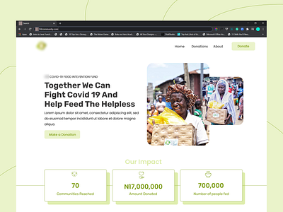 LFD Covid_19 Intervention Fund community covid covid 19 data design donation figmadesign firstshot impact landing page design landingpage product design relief ui ux