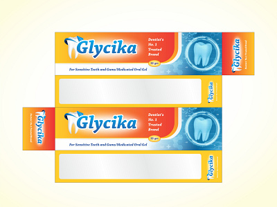 GLYCIKA TOOTH PASTE artwork artworks branding dental dental tooth paste dental tooth paste packing design packaging packaging design tooth paste
