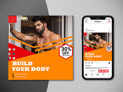 socila media post gym fitness banner fitness social template gym advertisement gym social media post social media post banner workout social media post