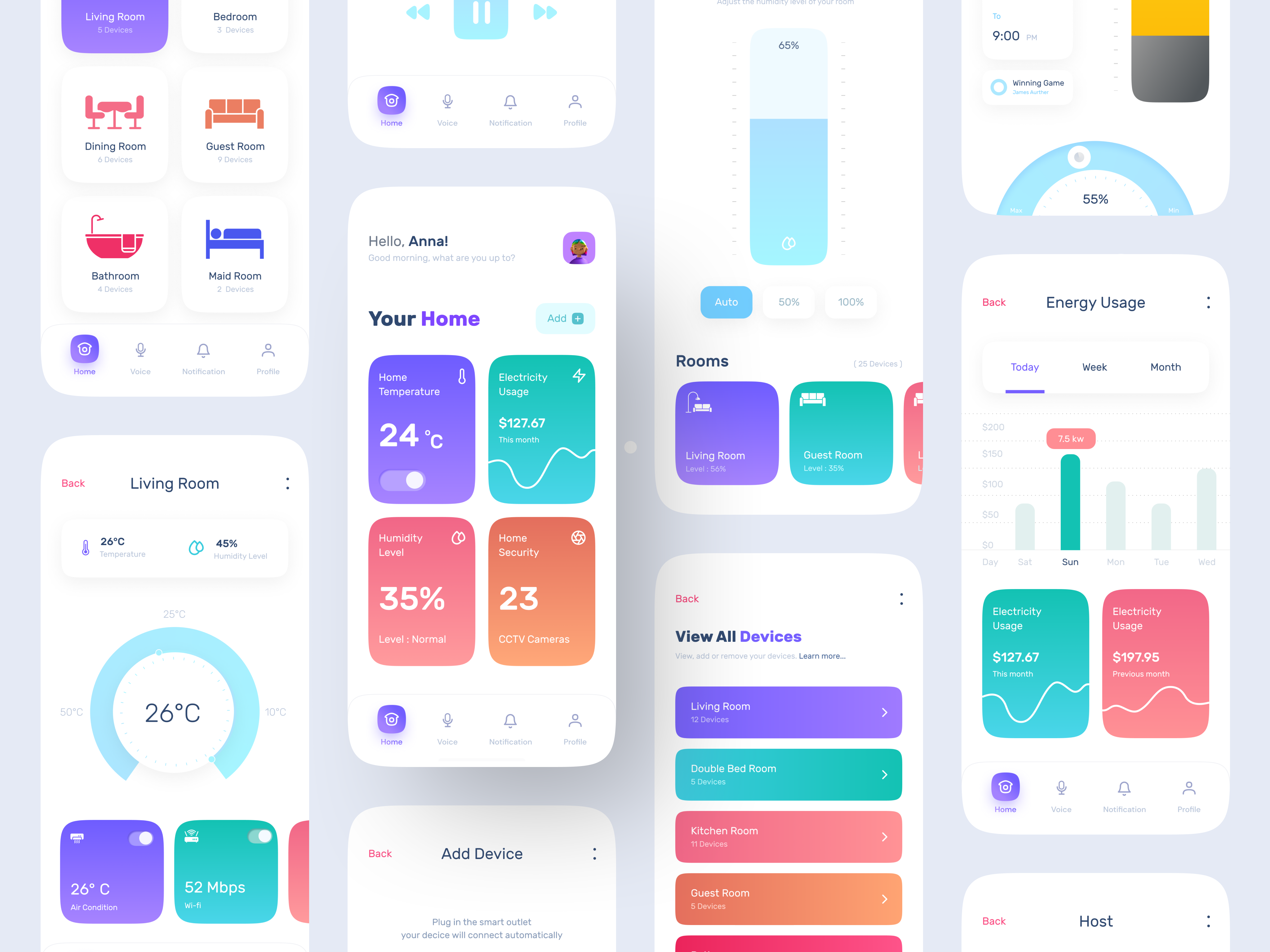 Smart Home App by Devignedge Design Agency on Dribbble