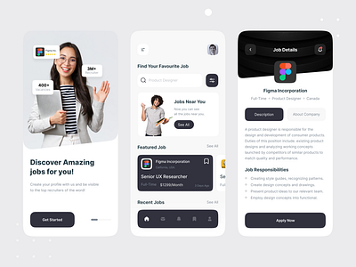 Job Finder Mobile App UI Design