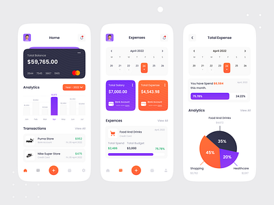 Expense Tracker Mobile App UI Design by Devignedge Design Agency on ...