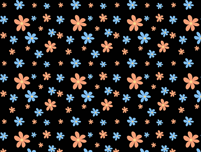 Pattern of flower on black background ai black background design flower illustration light wallpaper logo pattern plant wallpaper
