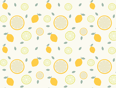 Lemon Pattern animal art design flower illustration lemon lime logo summer vector