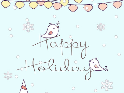 Happy Holiday postcard