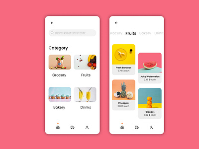 ONLINE GROCERY STORE APP UI
