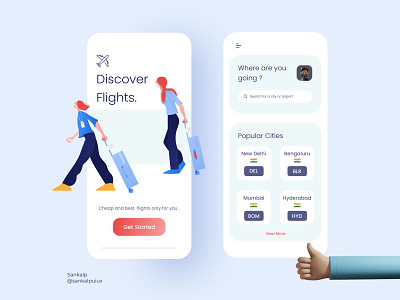 Flight Booking app Design Concept app design illustration ui uidesign uidesigns uitrends uiuxdesign uiuxdesigner ux uxui vector
