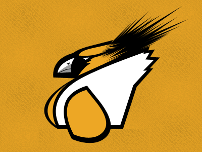 Gunnison Sage Grouse bird black branding gamebird gray logo vector white yellow