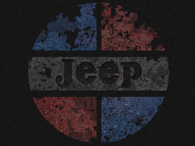 Jeep Kaiser Logo blue jeep logo red white