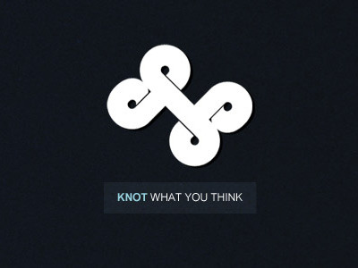 Knot Logo black blue knot logo white