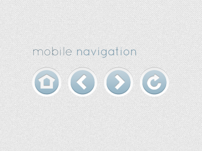 Mobile Browser Icons blue icons mobile navigation white