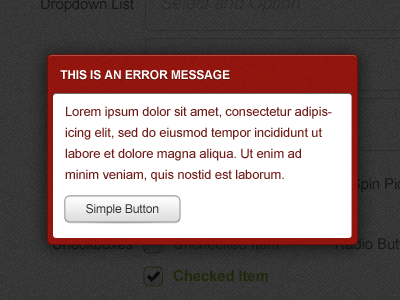 Alert Modal alert gray ipad modal pattern red ui white