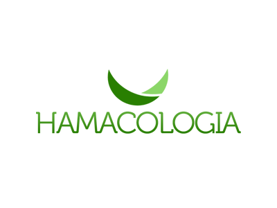 Hamacologia branding font green logo