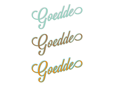 Goedde Strokes color layers logo outline script stroke style