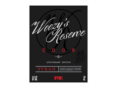 Woozy's Reserve Final Label