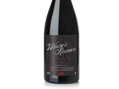 Woozy's Reserve bottle label logo monogram packaging wine