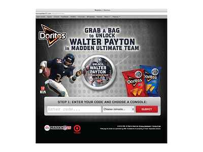 Doritos Madden advertising design partnership web website