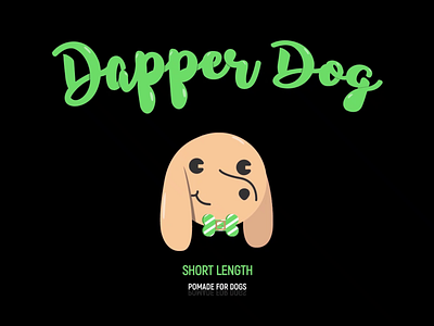 Dapper Dog Pomade: Logo Animation & Packaging animated logo animation cute dapper dog logo logo animation mascot motion graphics pet product pomade vector dog