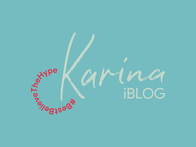 Karina iBlog Logo Design_Approved adobeillustator blog branding design icon logo typography vector