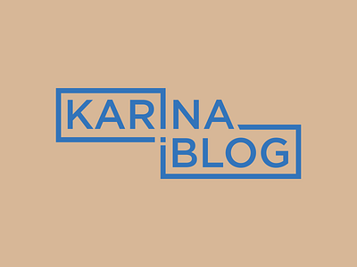 Karina iBlog Logo Design_UnApproved adobe illustrator blog branding design icon logo typography vector