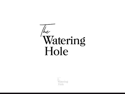 The Watering Hole blog branding design fonts logo minimalist typography vector