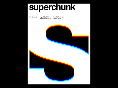 Swiss poster project bumbershoot poster superchunk swiss