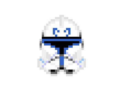 Captain Rex clone wars pixel art star wars