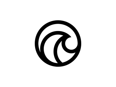 Wave Circles circle logo thick lines wave