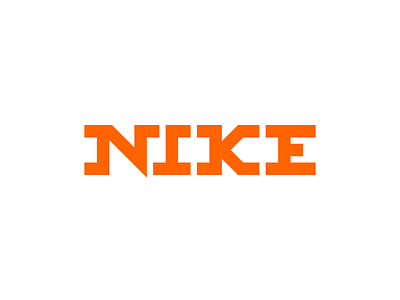 Nike logo nike slab serif type