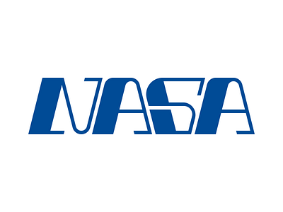 NASA custom font logo nasa redesign retro type typeface