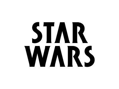 Star Wars bold custom design font logo redesign retro star wars type typeface