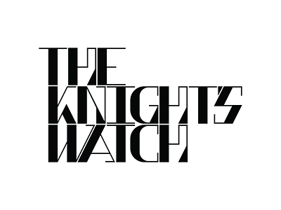 The Night's Watch custom design got logo type typeface