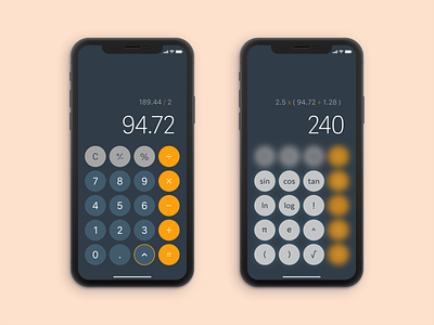 Daily UI 004 - Calculator app design minimal typography ui vector