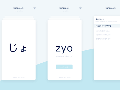 Kanacards Concept UI Design