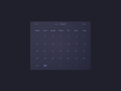 Super Minimalistic Calendar