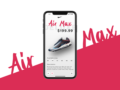 Nike Concept app app design concept design nike shoe