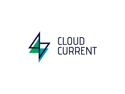 Cloud Current adobe brand identity cloud cloud server cloud storage current design illustrator internet logo service software