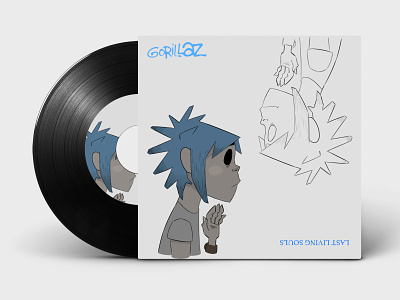 Track Cover: "Last Living Souls" by Gorillaz design illustration