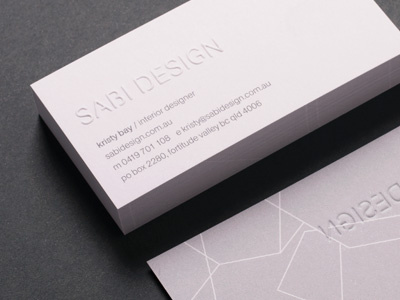 Sabi Design — business card branding business card emboss identity photography printing embellishment