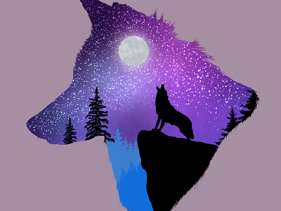 Wolf calls art artist artwork design digital digital illustration drawing drawings illustration logo