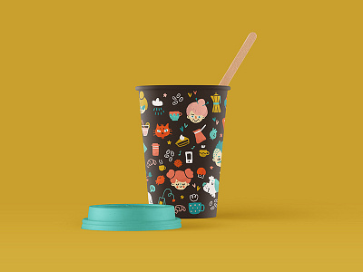 QT Coffee Cup Pattern