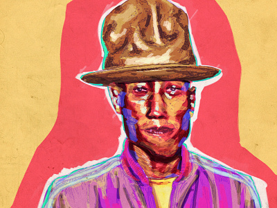 Pharrell illustration portrait sketch