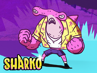 Sharko! character character design digital art game art game character illustration shark sketch vr vr game