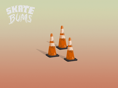 Skate Bums - Game objects (Traffic cones) apps art artwork design gameart illustration indygame objects skate skateboard skateboarding sketch