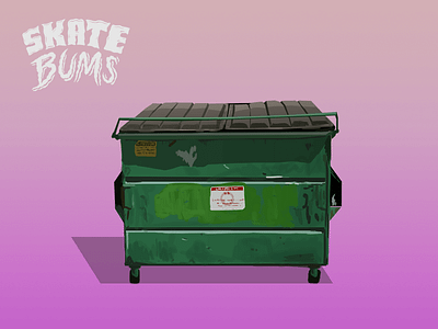 Skate Bums - Game objects (Dumpster) apps art artwork design gameart illustration indygame objects skate skateboard skateboarding sketch